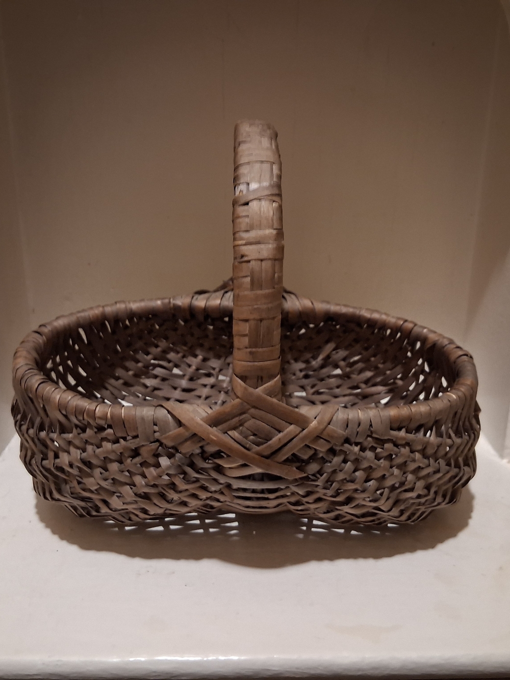 Vintage Hand Woven Gathering Basket